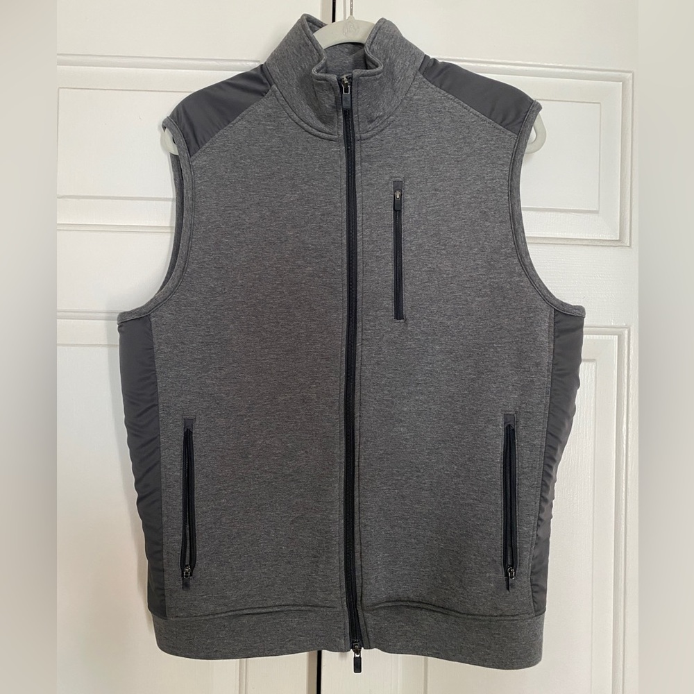 Hart Schaffner Marx Gray Zip Up Men's Vest